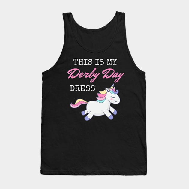 Derby Day Dress funny Unicorn Horse Racing Kids Girls teens Tank Top by Davidsmith